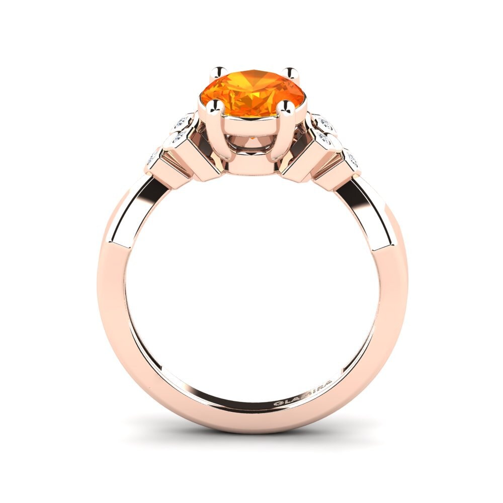 Zafiro Naranja Anillo de compromiso Neties - Oval