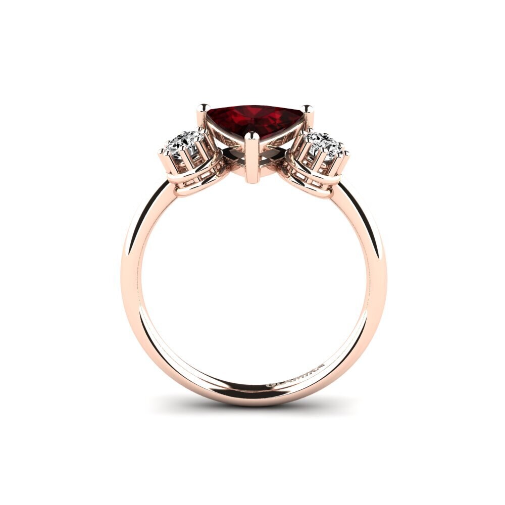 Trillion Garnet Engagement Ring Nystat - Trillion