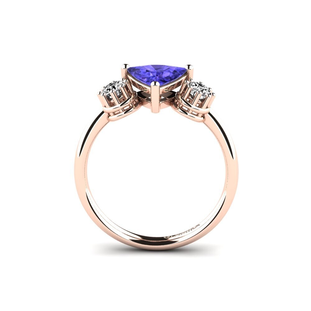 Trillion Tanzanite Engagement Ring Nystat - Trillion