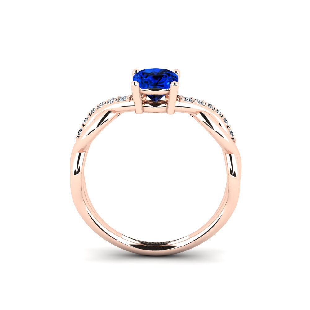 Sapphire (Lab Created) Engagement Ring Palmiosre - Cushion