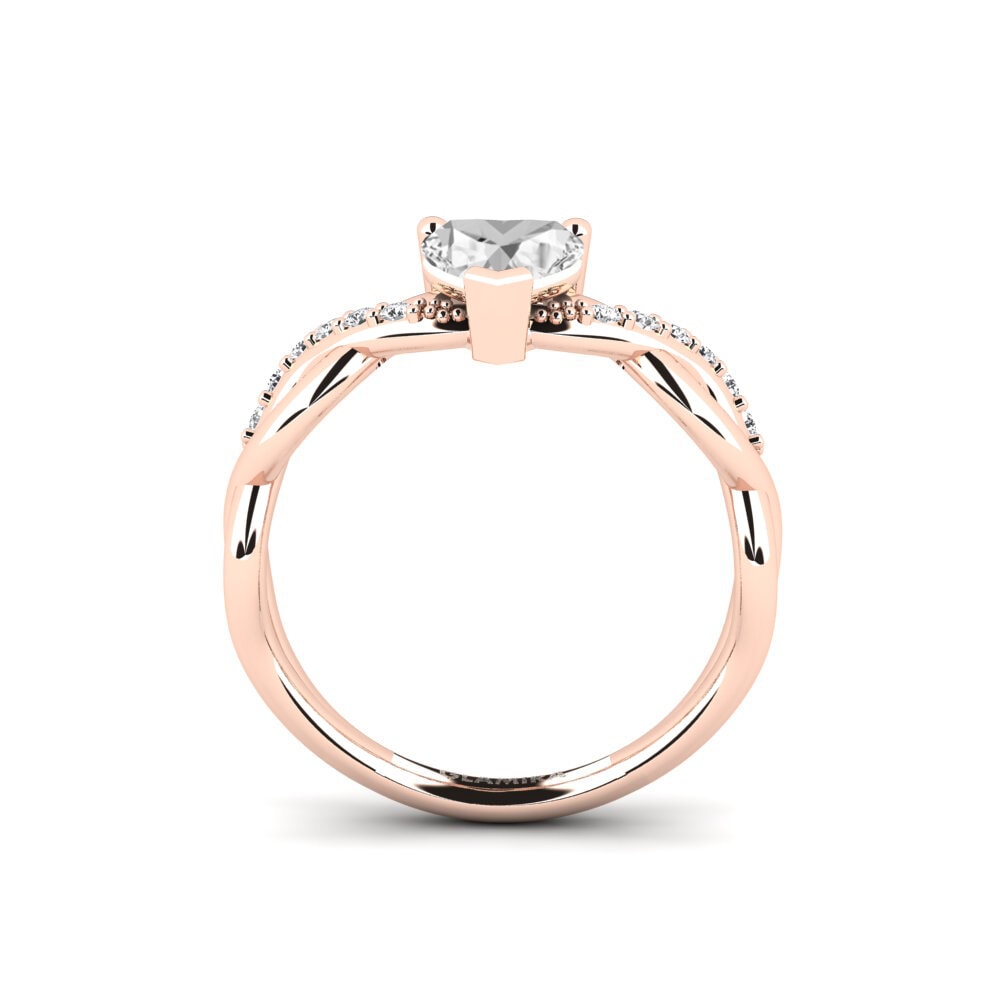 White sapphire Engagement Ring Palmiosre - Heart