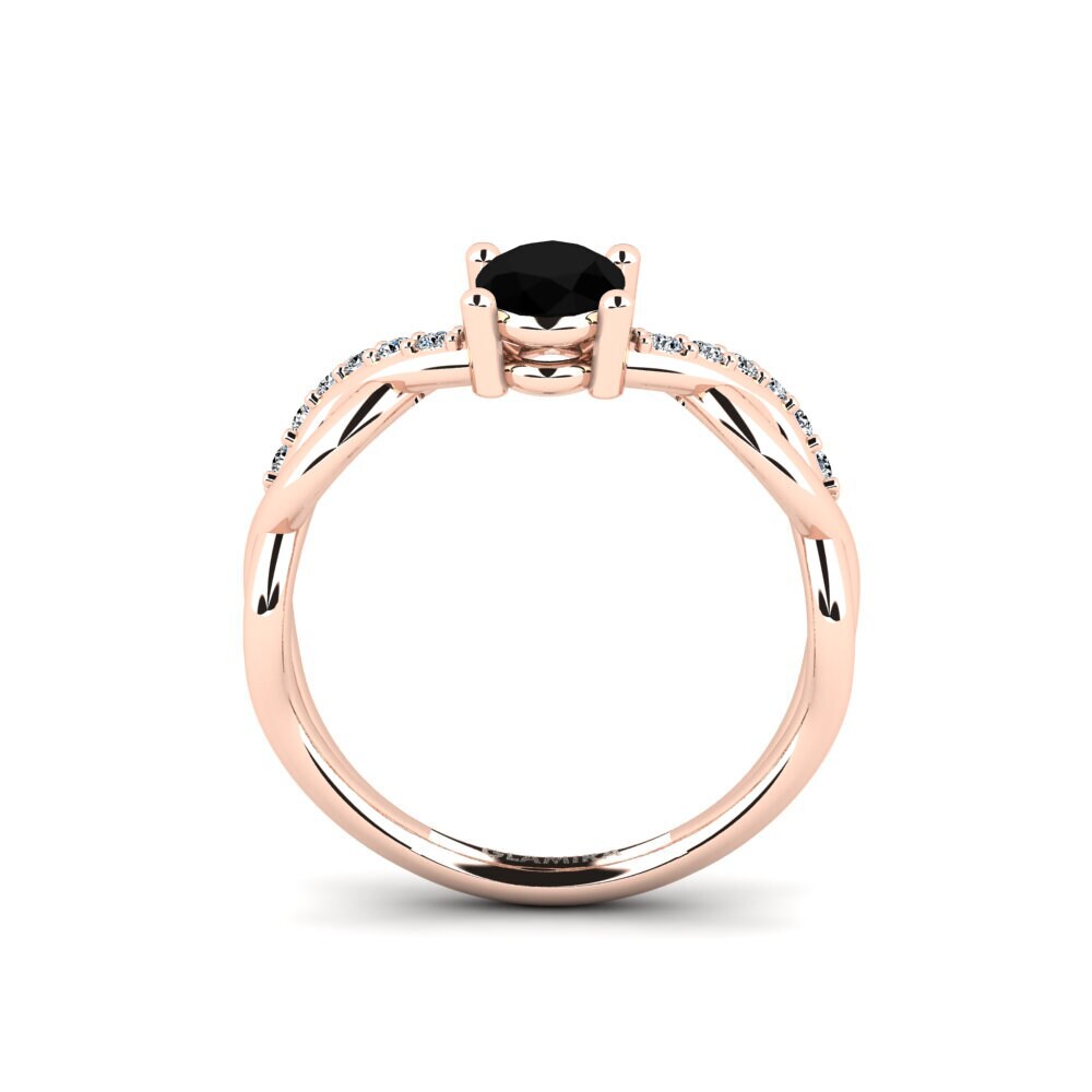 Black Diamond Engagement Ring Palmiosre - Oval
