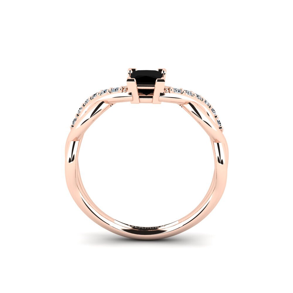 Black Diamond Engagement Ring Palmiosre - Princess