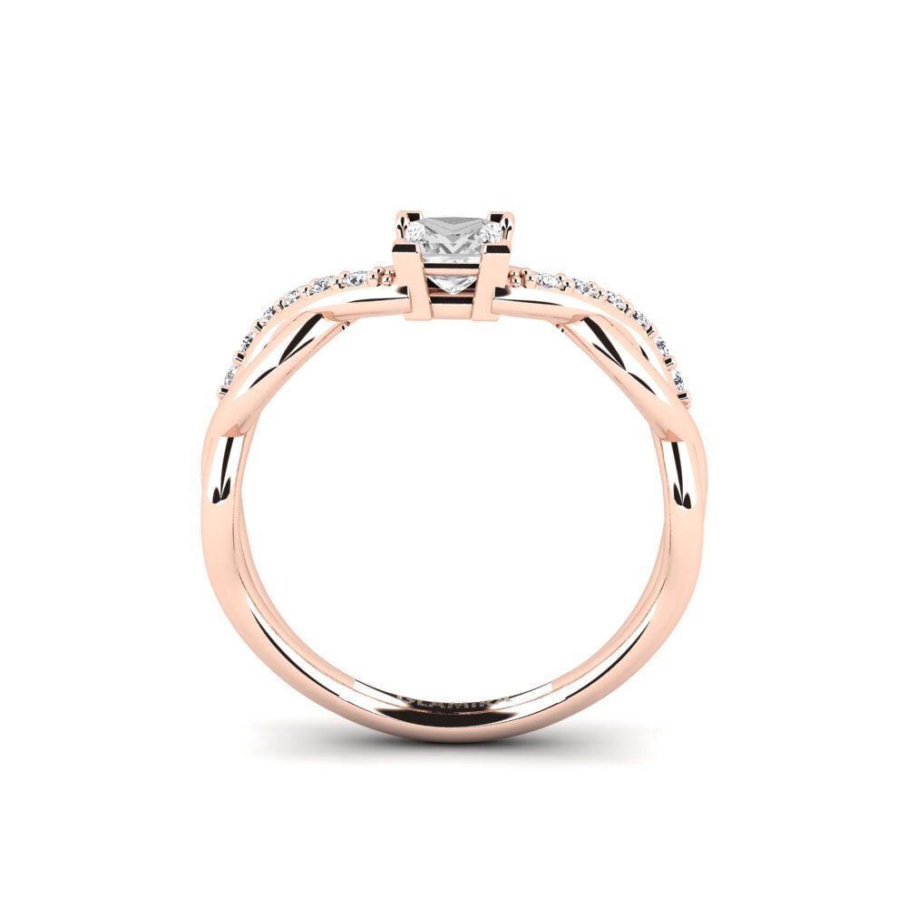 White sapphire Engagement Ring Palmiosre - Princess