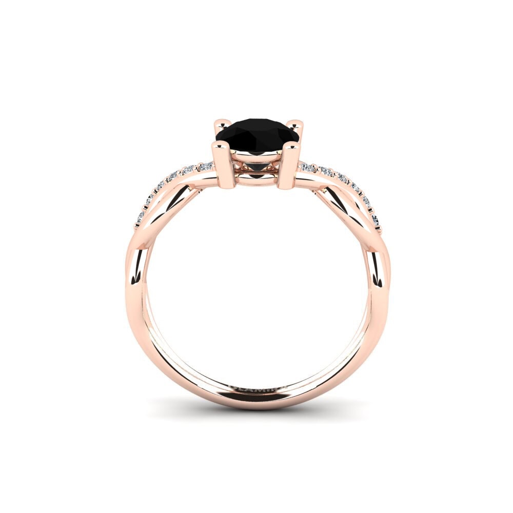 Black Diamond Engagement Ring Palmiosre - Round