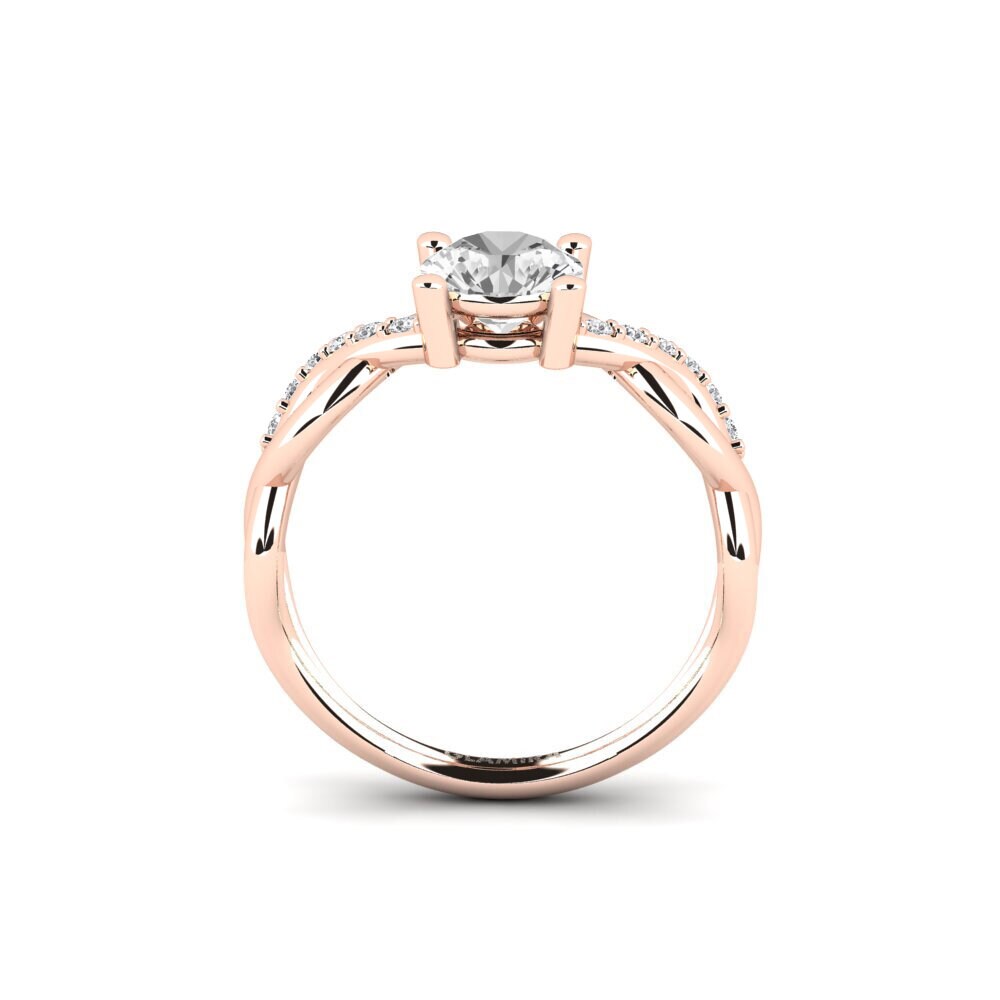 White sapphire Engagement Ring Palmiosre - Round