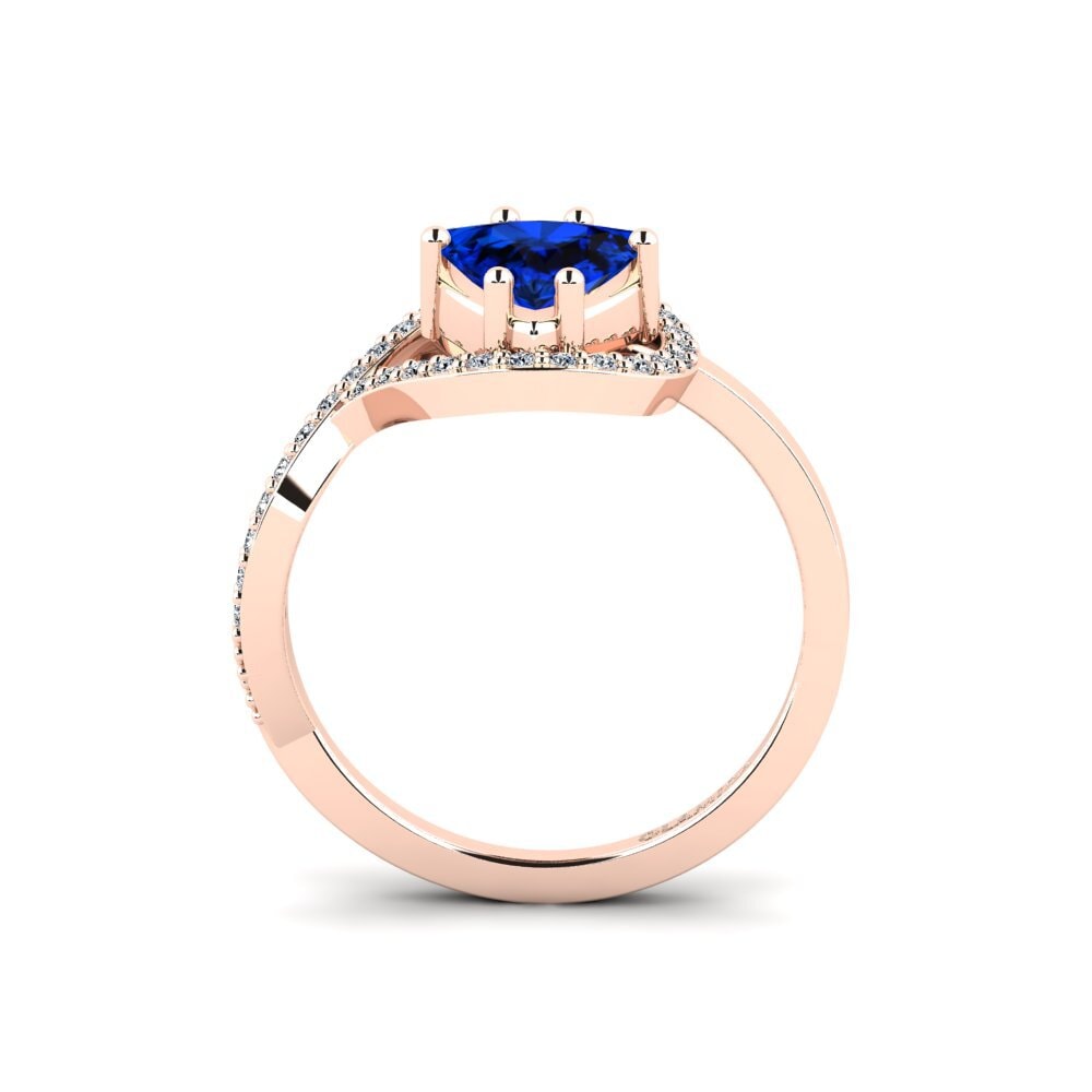 Trillion Sapphire (Lab Created) Engagement Ring Peytonvf - Trillion