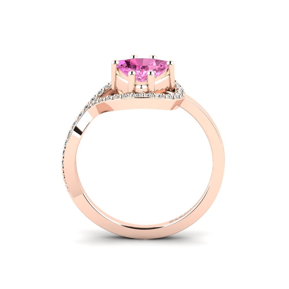 Trillion Pink Topaz Engagement Ring Peytonvf - Trillion