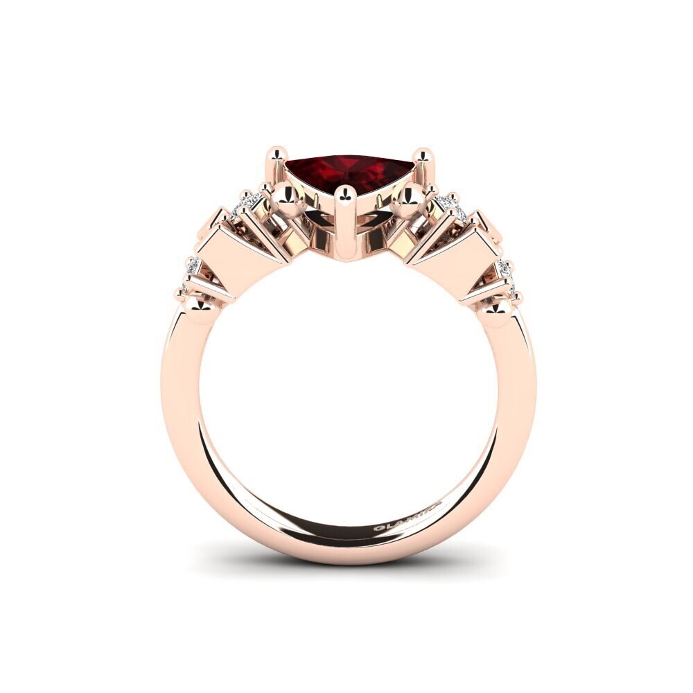 Trillion Garnet Engagement Ring Sevipa - Trillion