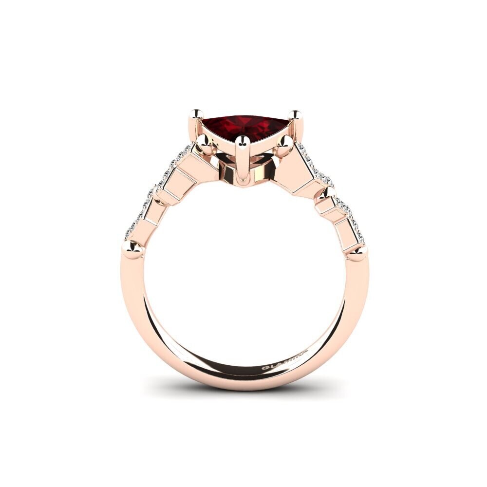 Trillion Garnet Engagement Ring Wollega - Trillion