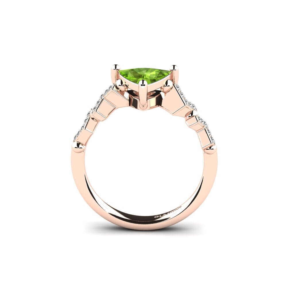 Trillion Peridot Engagement Ring Wollega - Trillion