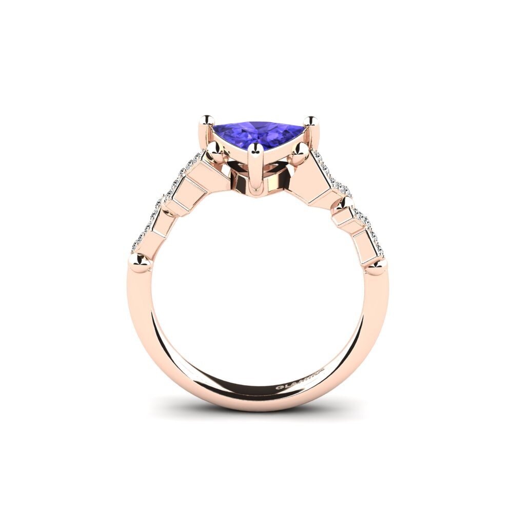 Trillion Tanzanite Engagement Ring Wollega - Trillion