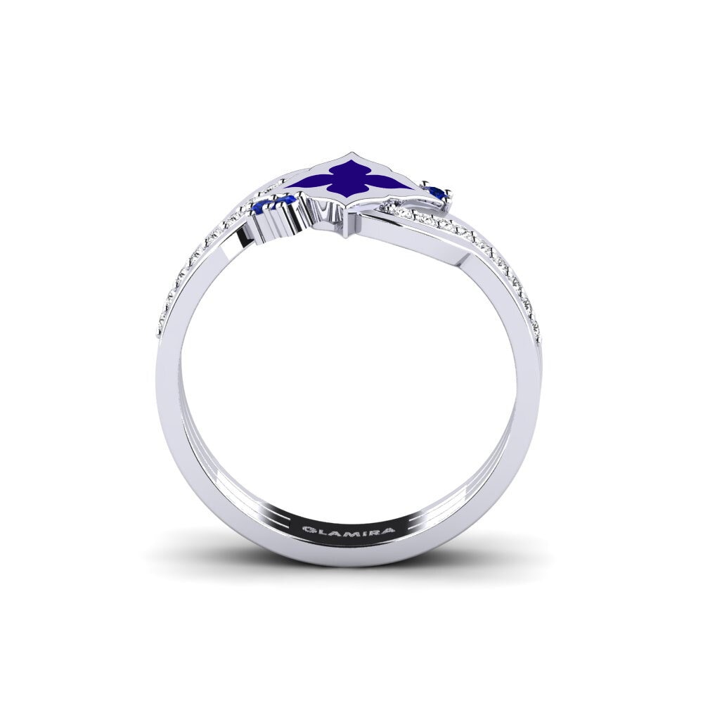 14ct White Gold Round Sapphire Ring Invalidation view 2