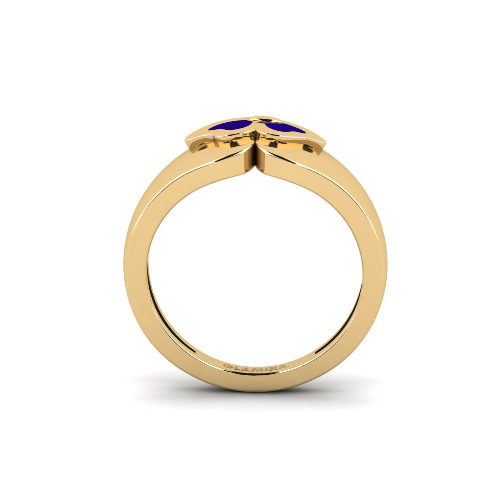 Gelbgold 585 Pinker Ring Philosophizing