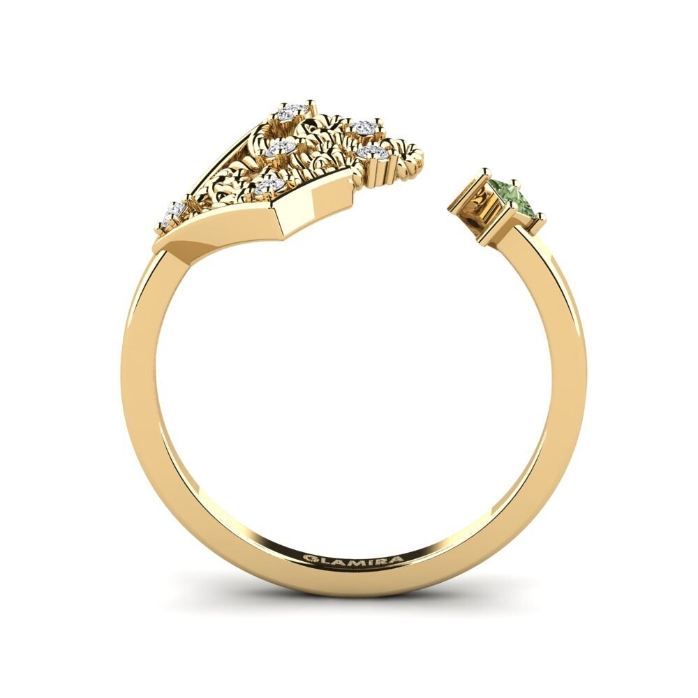 Diamante Verde Anel Semasus