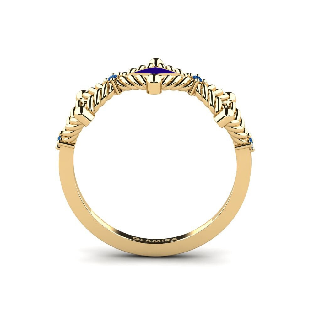 Circonita Azul Oscuro Anillo Takama