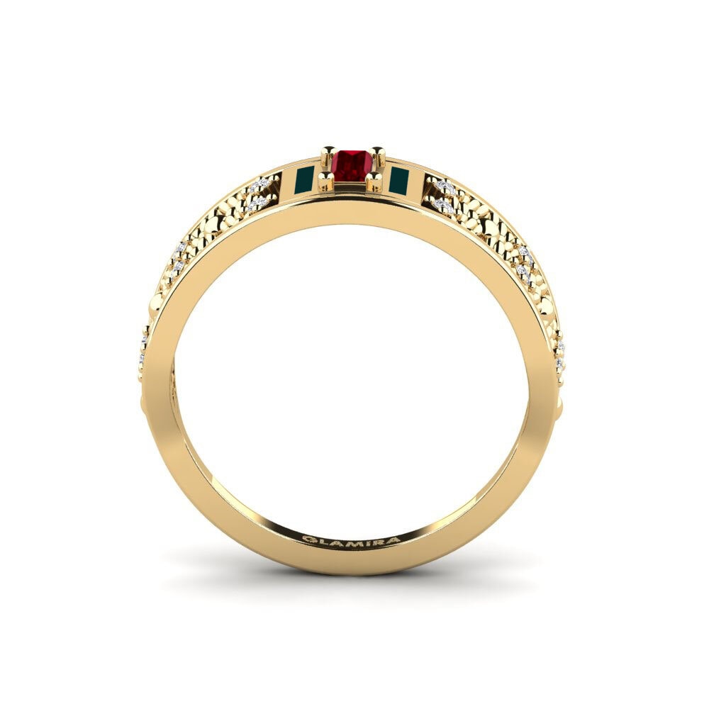 Roter Zirkonia Ring Barra