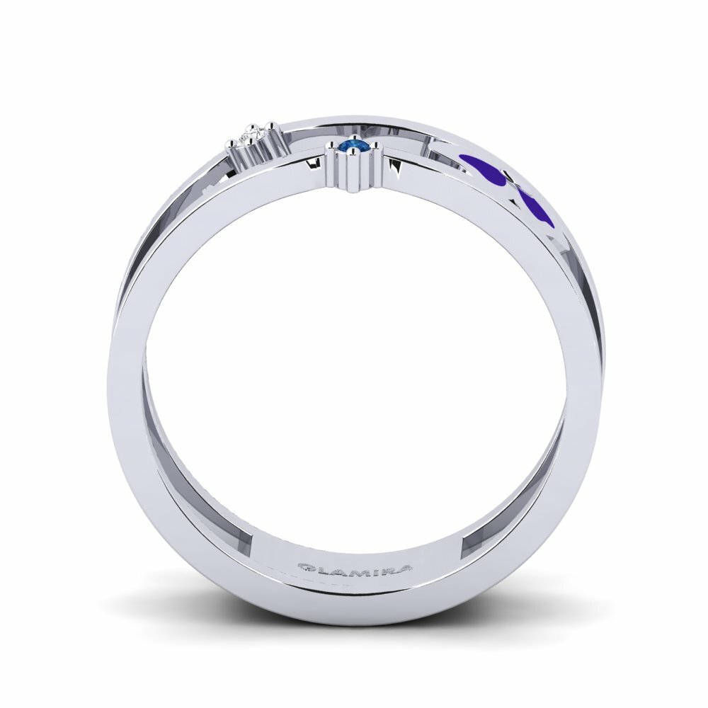 Circonita Azul Oscuro Anillo Equip