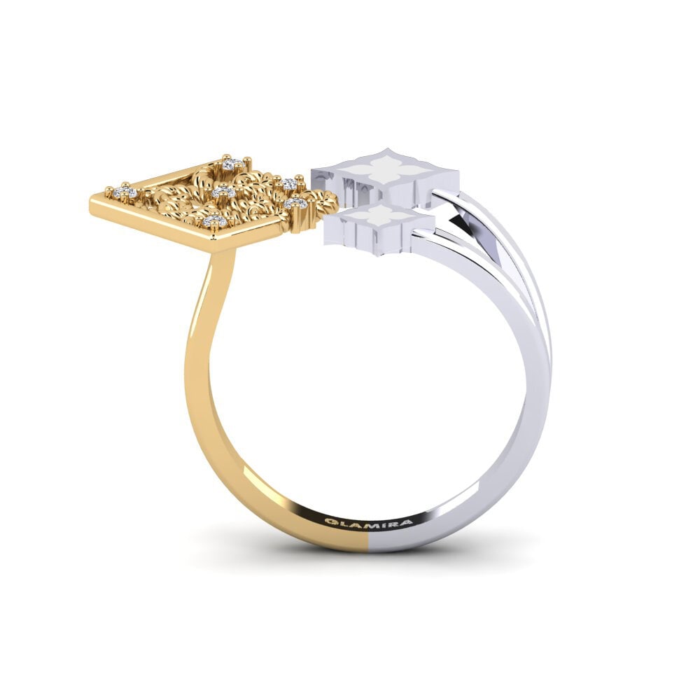 Or Jaune & Blanc 14k Bague Himela