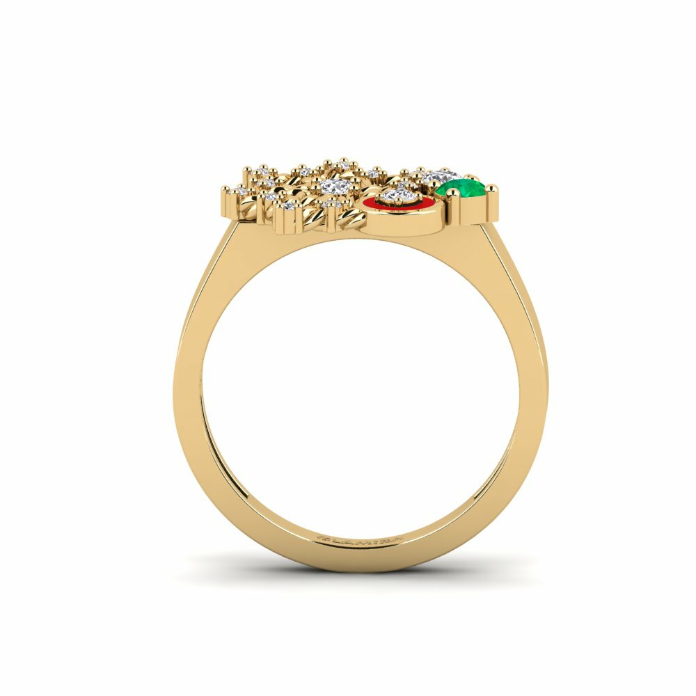 Or Jaune 18k Bague Hosororo