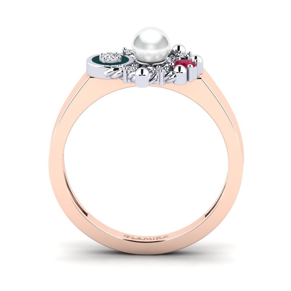 Or Rose& Blanc 14k Bague Isherton