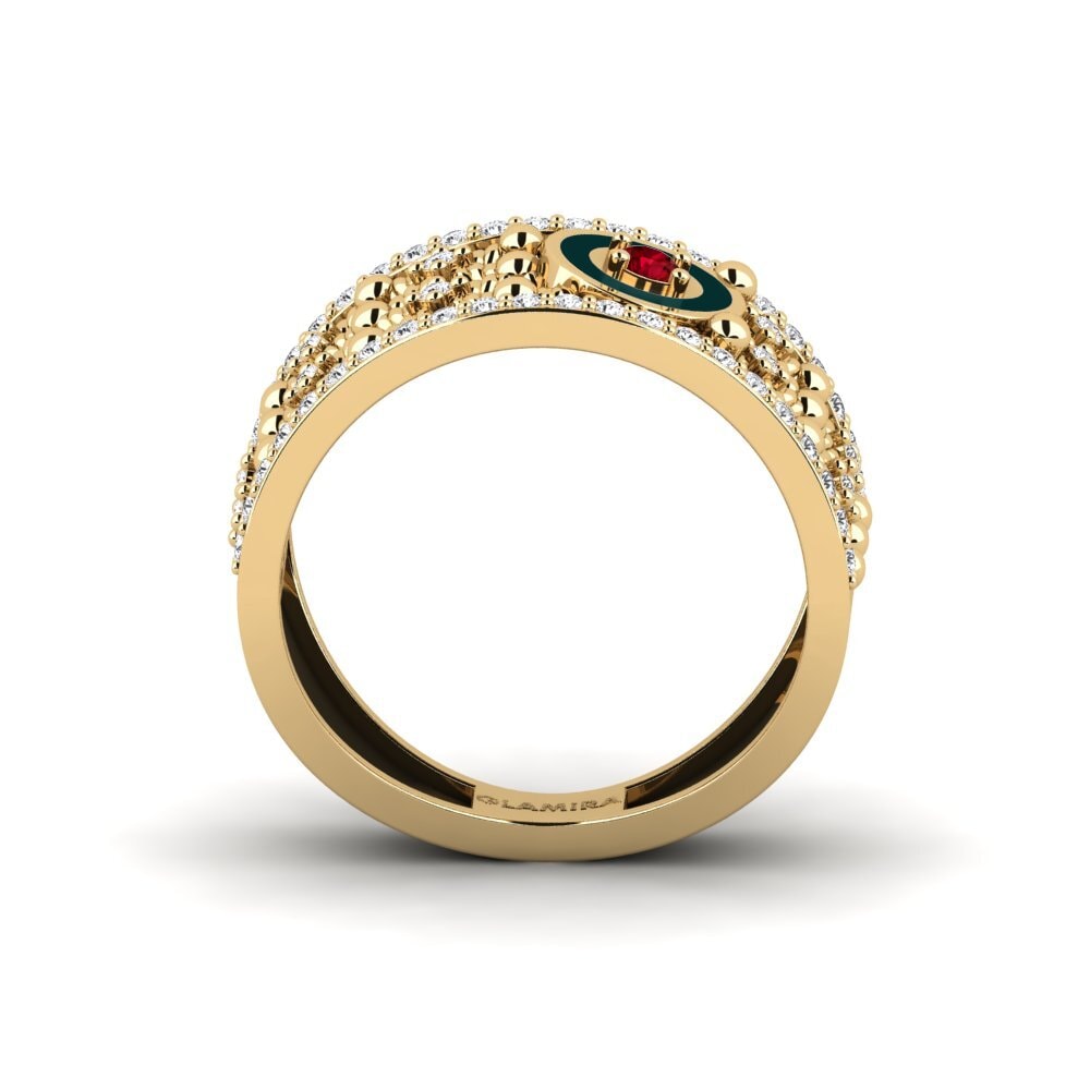Roter Zirkonia Ring Issano