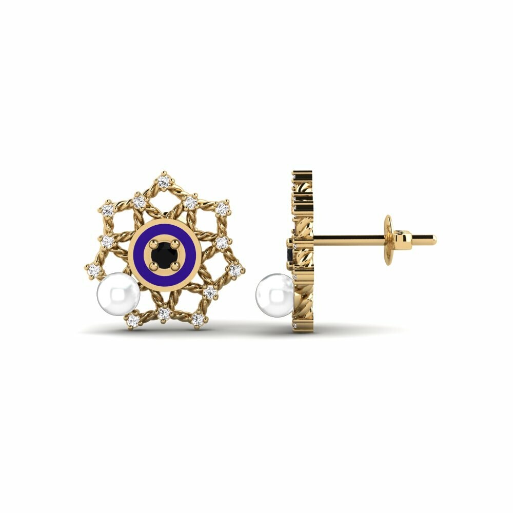 Onyx Noir Boucle d'oreille femme Kamarang