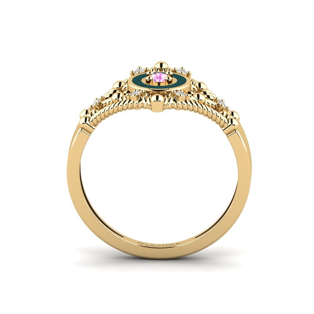 Rosa Saphir Ring Kartong