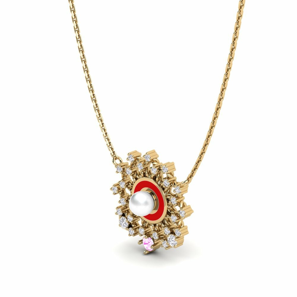 Saphir Rose Collier pour femme Kurupakari