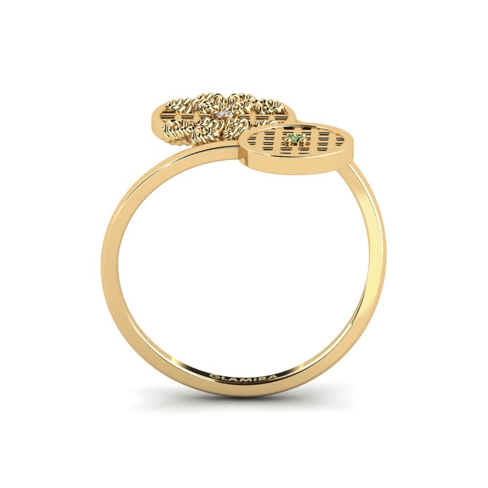 Diamante Verde Anel Mourne