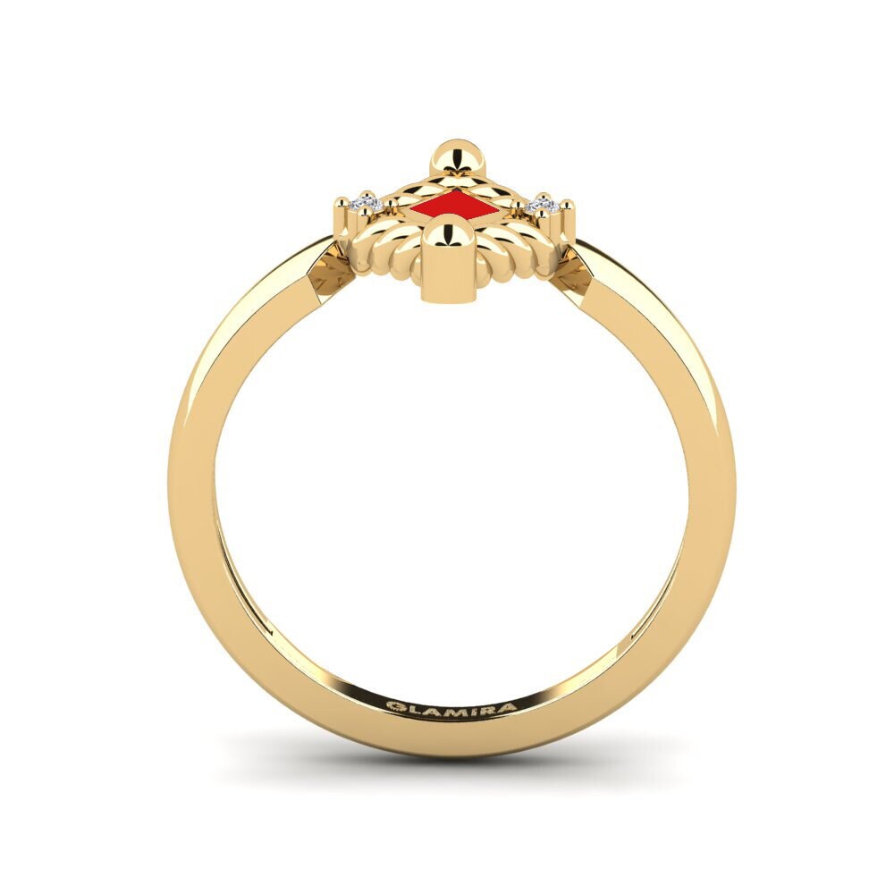 Or Jaune 18k Anneau rose Wetaskiwin