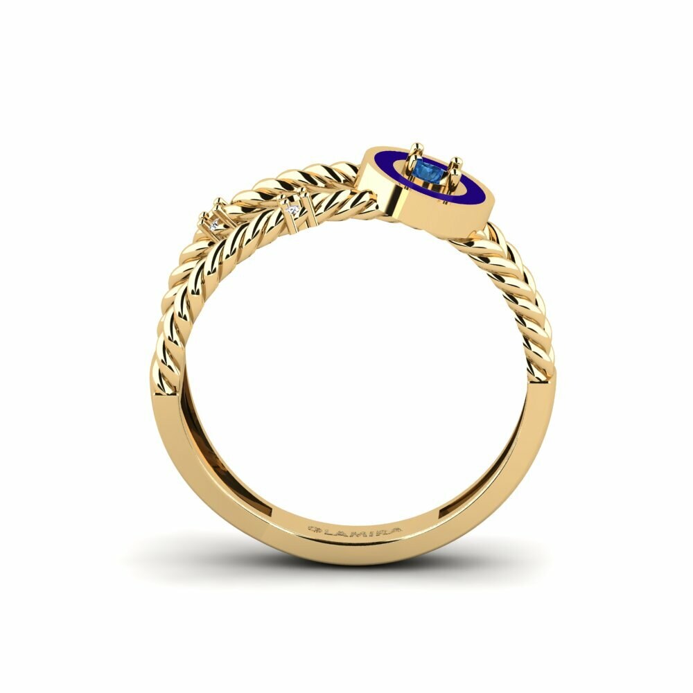 Circonita Azul Oscuro Anillo Yambio
