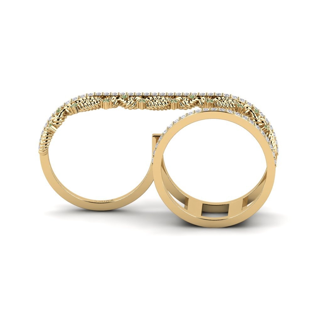 Diamante Verde Anel Abydos