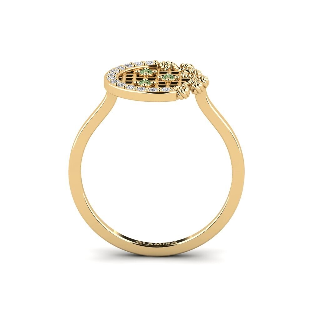 Diamante Verde Anel Ardderry