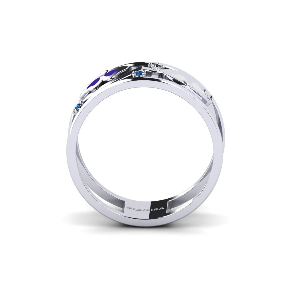 Circonita Azul Oscuro Anillo Contributor