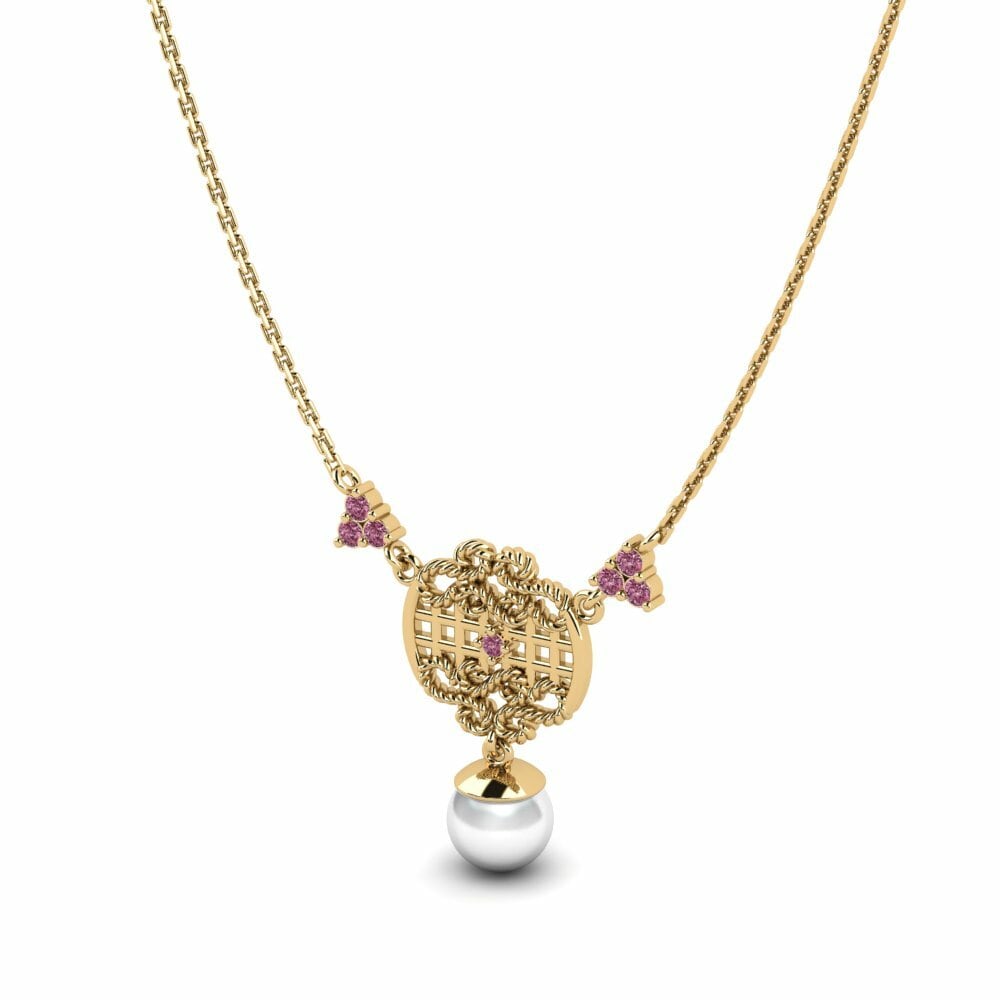 Rhodoliet Granaat Dames Ketting Enagh