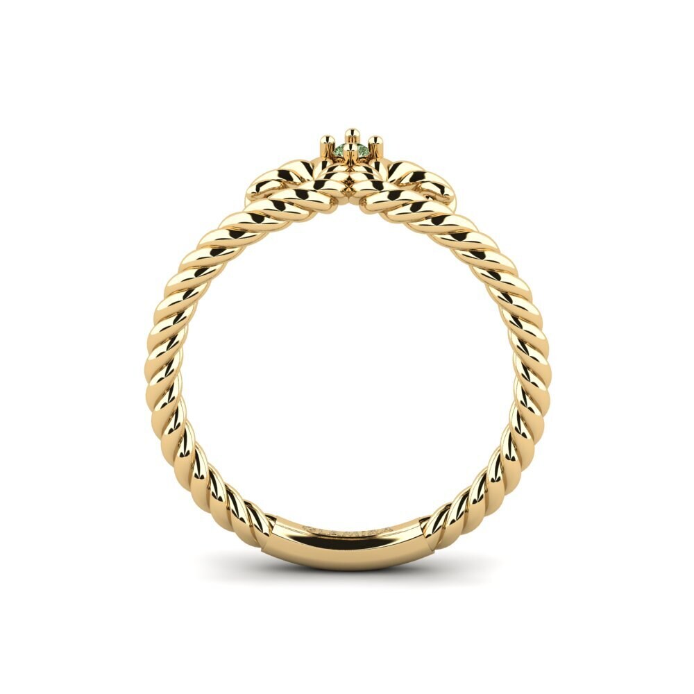 Diamante Verde Anel Glenade
