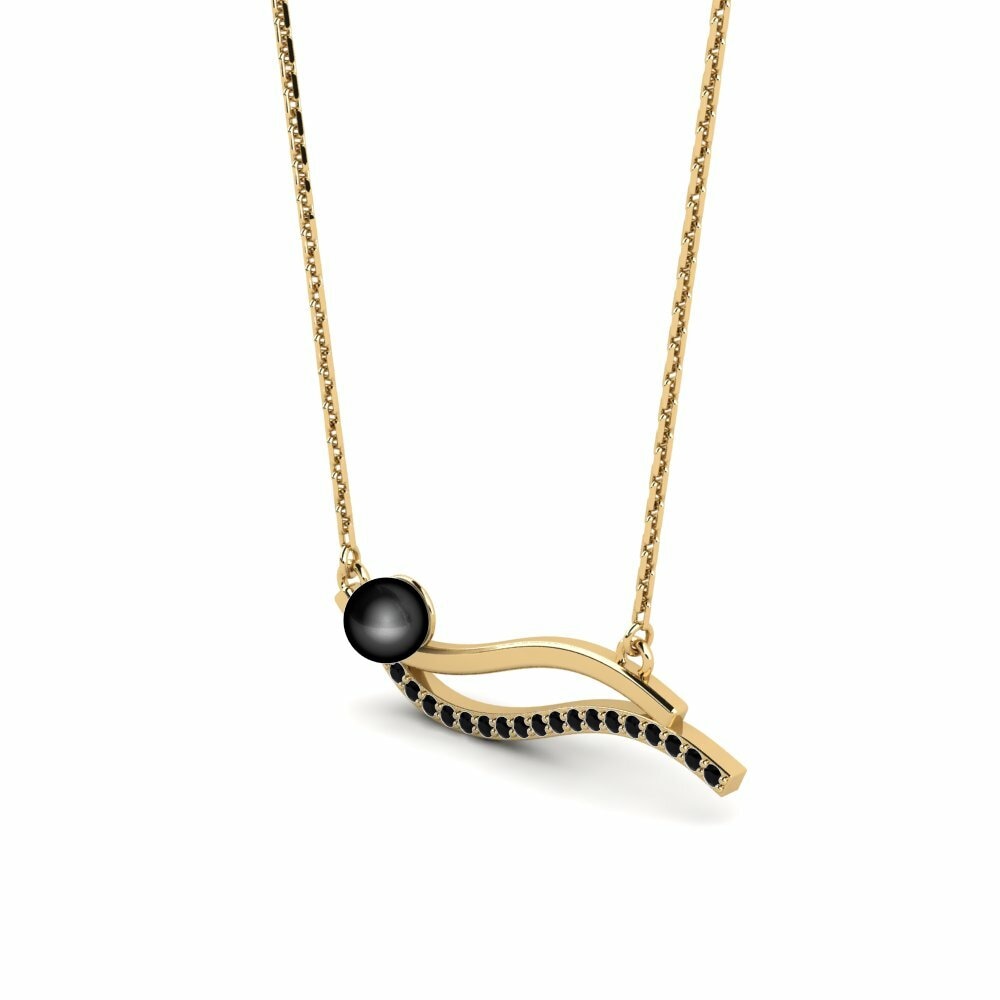 Onyx Noir Collier pour femme Podsen