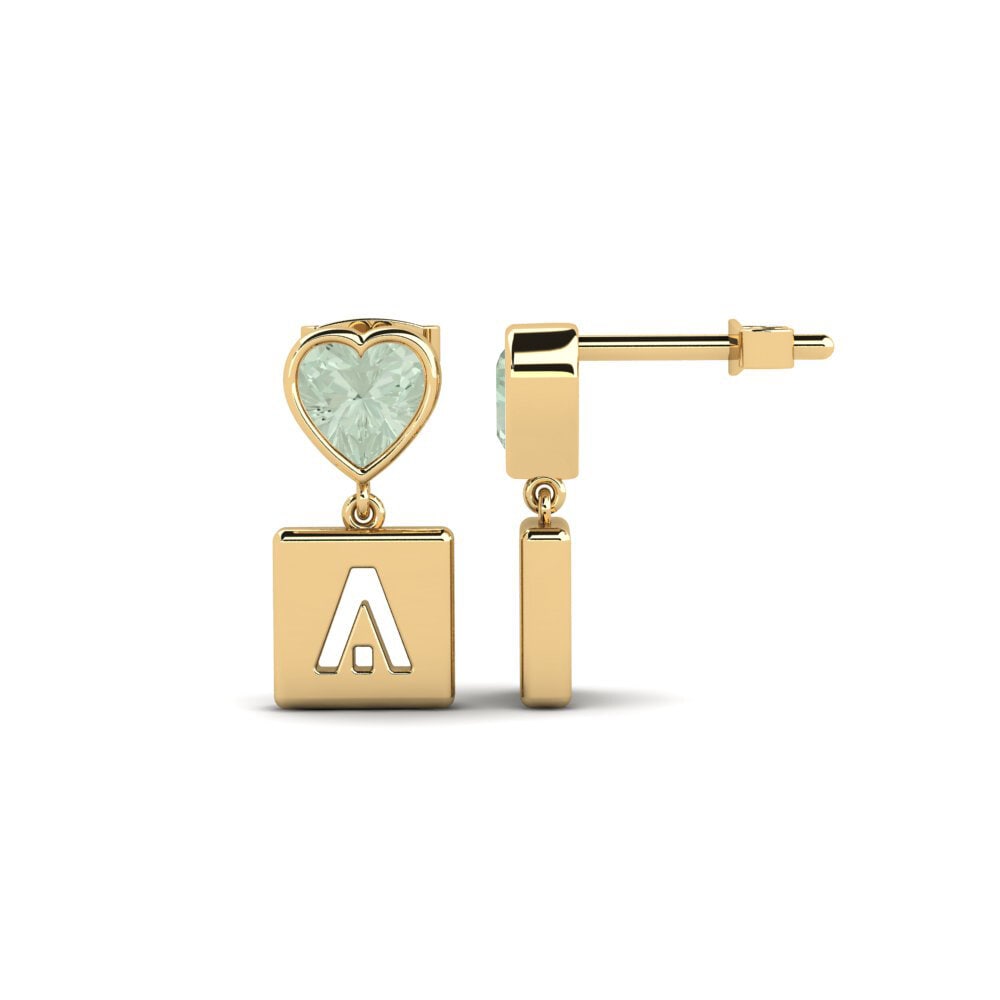 Green Amethyst Women's Earring Camminare - A