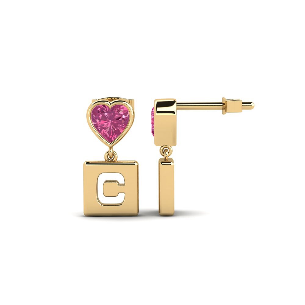 Pink Tourmaline Women's Earring Camminare - C