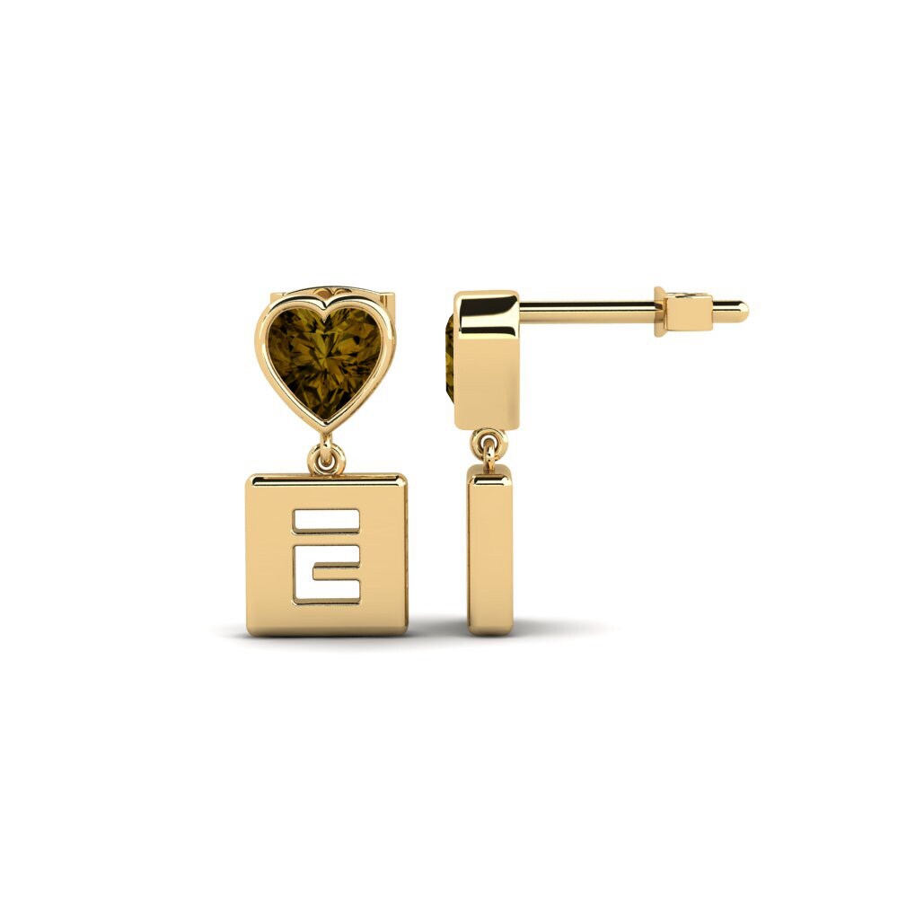 Brown Zircon Women's Earring Camminare - E