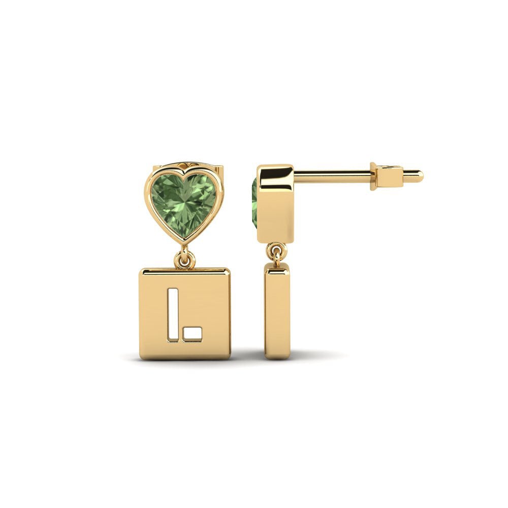 Green Sapphire Women's Earring Camminare - L