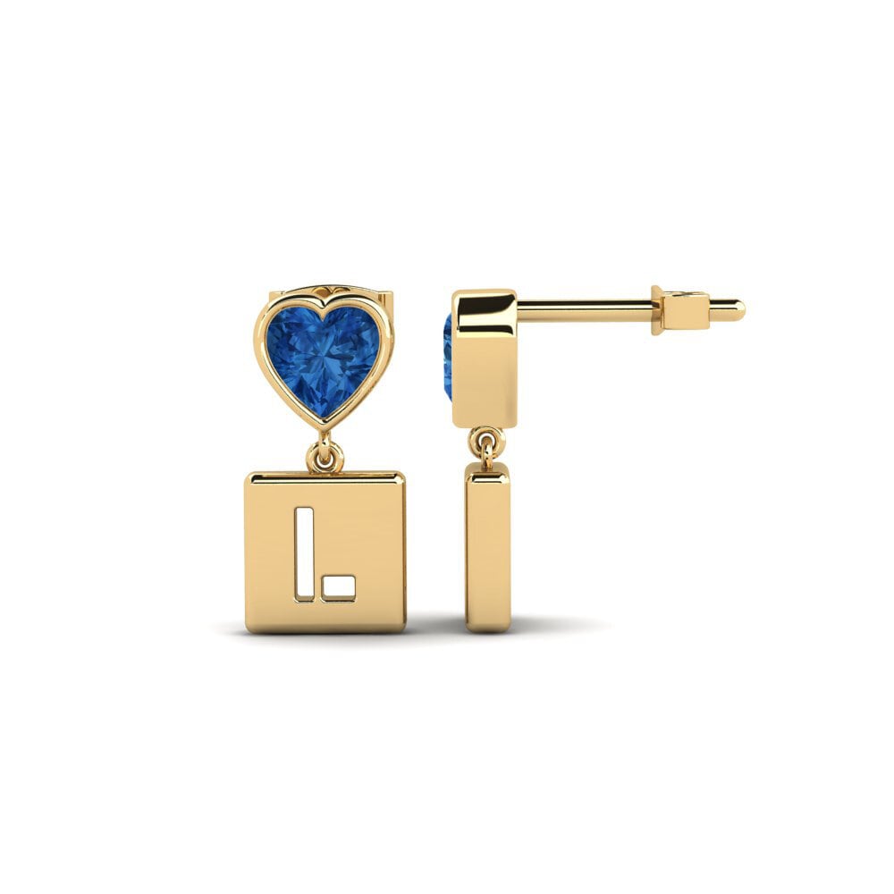 Dark Blue Zirconia Women's Earring Camminare - L