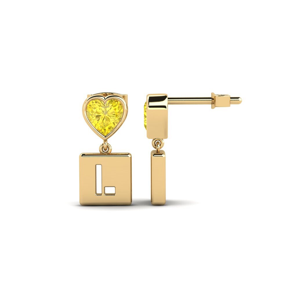 Yellow Sapphire Women's Earring Camminare - L