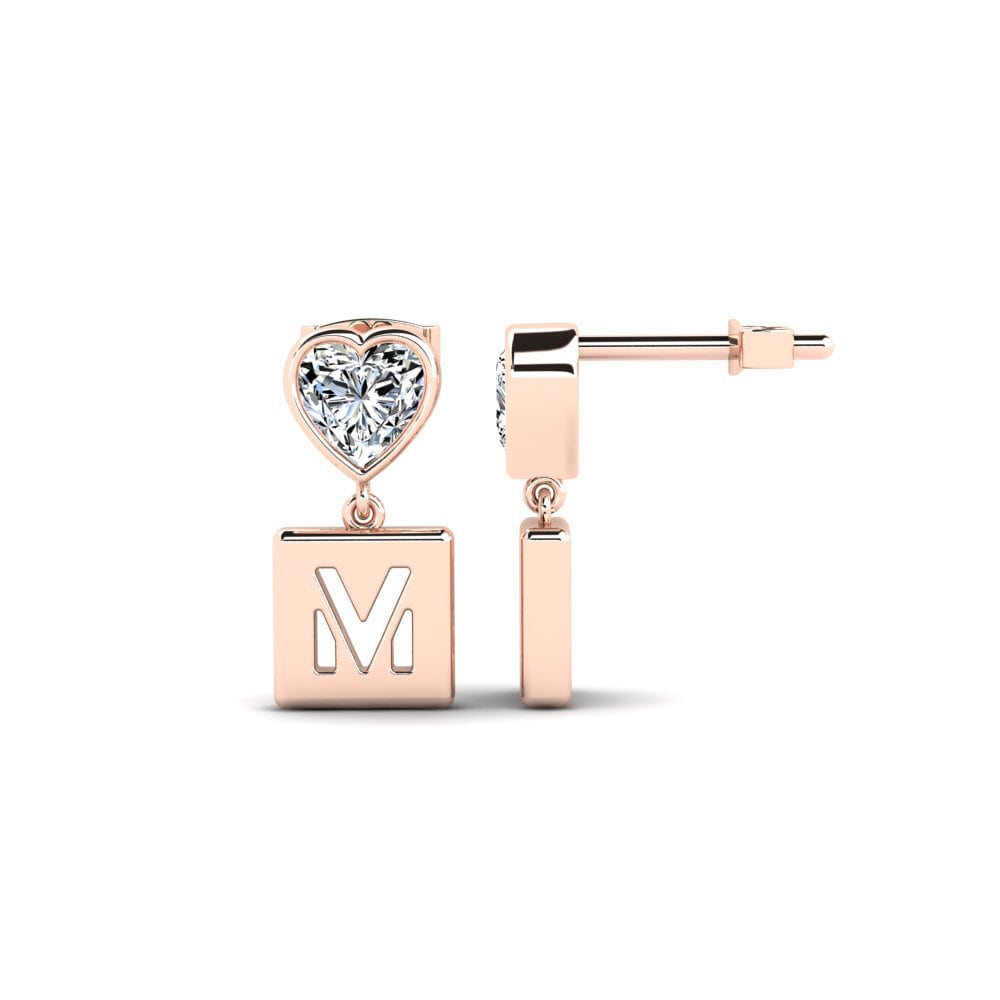 14ct Rose Gold Women's Earring Camminare - M
