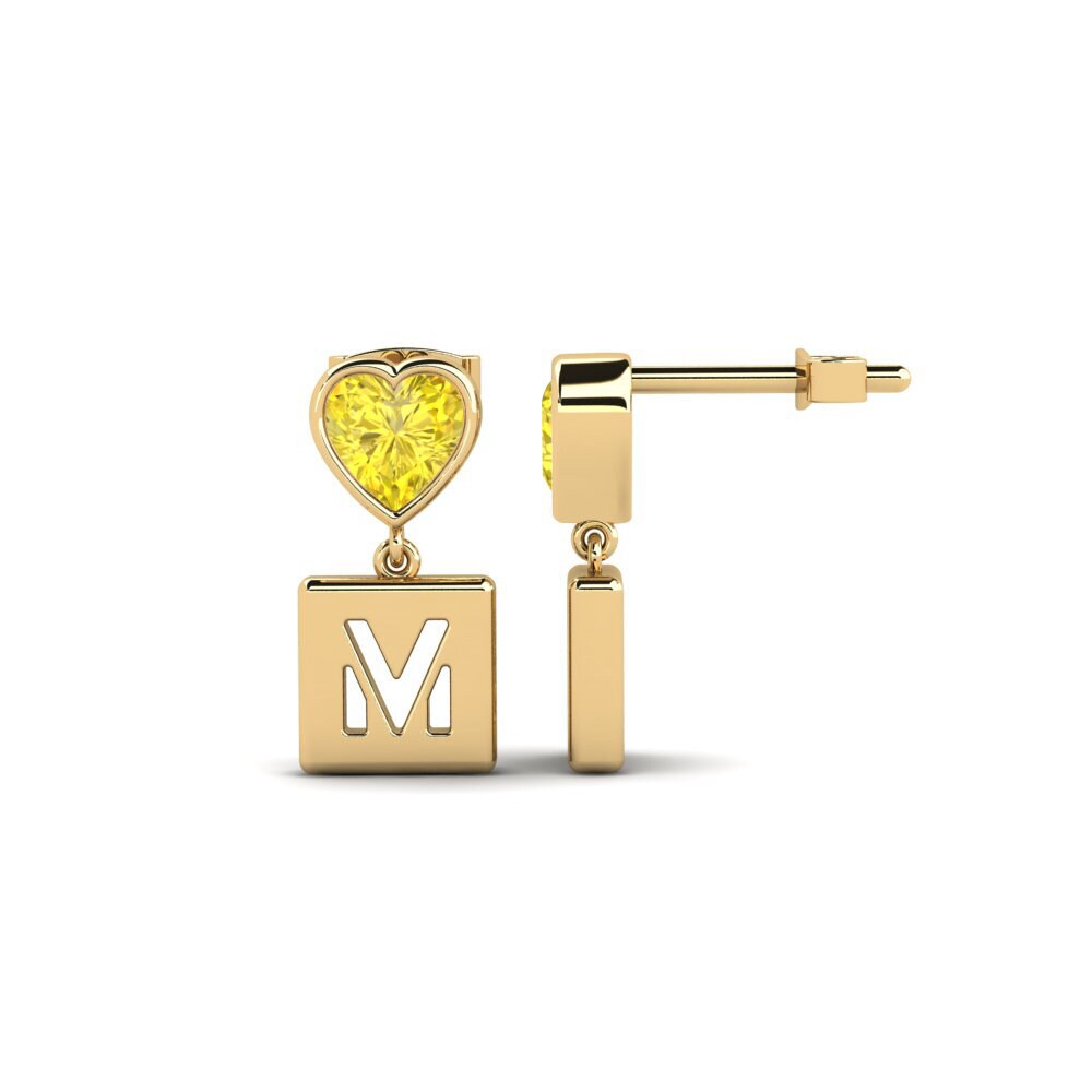 Yellow Sapphire Women's Earring Camminare - M
