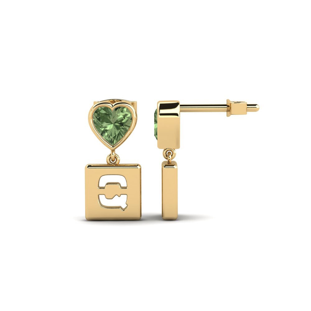 Green Sapphire Women's Earring Camminare - Q