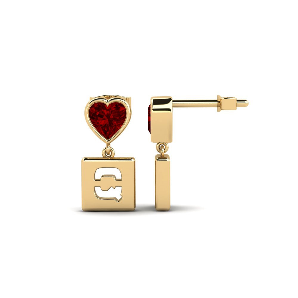 Ruby (Lab Created) Women's Earring Camminare - Q