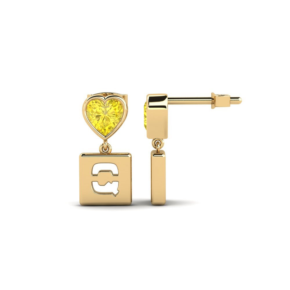 Yellow Sapphire Women's Earring Camminare - Q