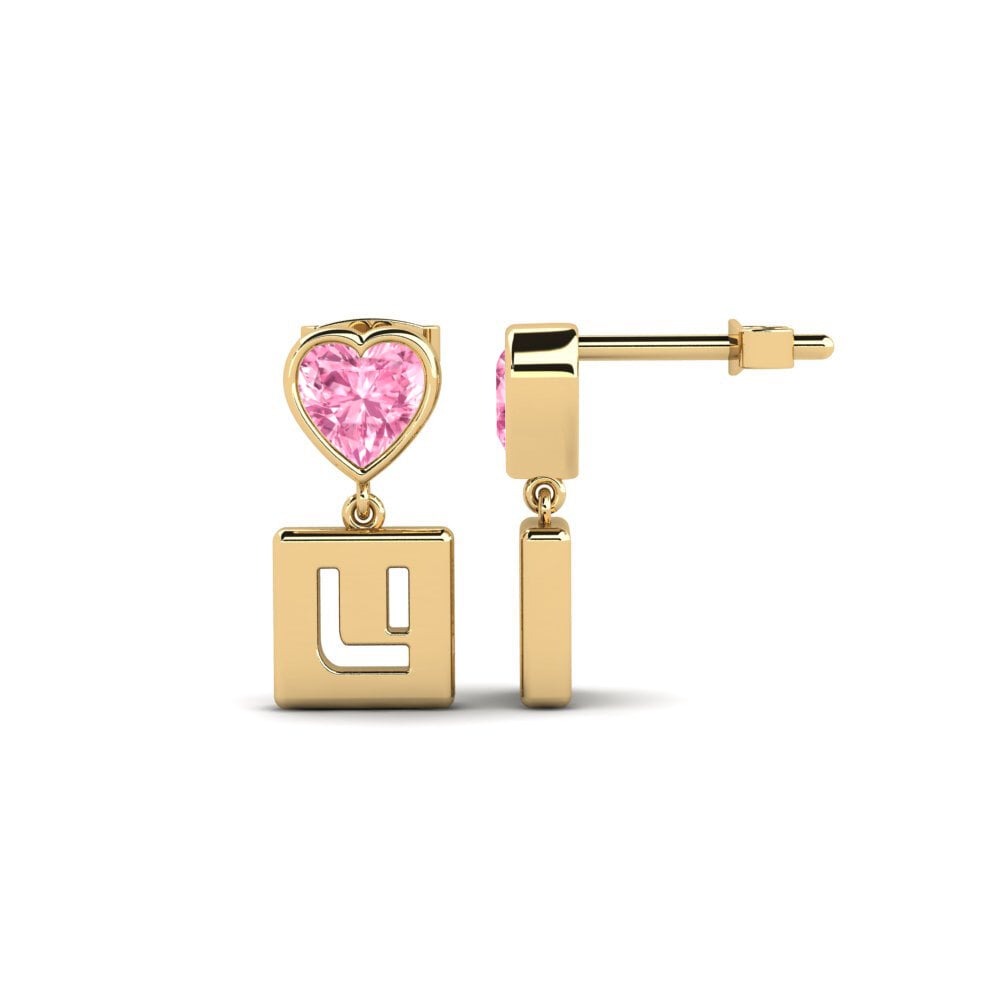 Pink Sapphire Women's Earring Camminare - U